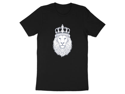 Regal Lion Crown T-Shirt - Ornate Royal Line Art