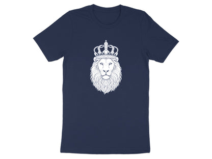 Regal Lion Crown T-Shirt - Ornate Royal Line Art