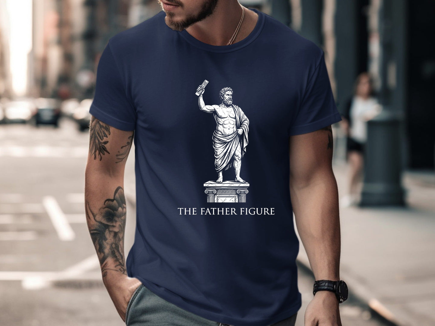 The Father Figure - Greek Statue Remote Tee