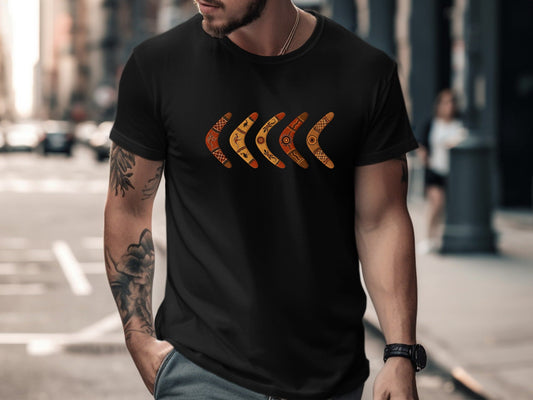 Aboriginal Art Boomerangs T-Shirt