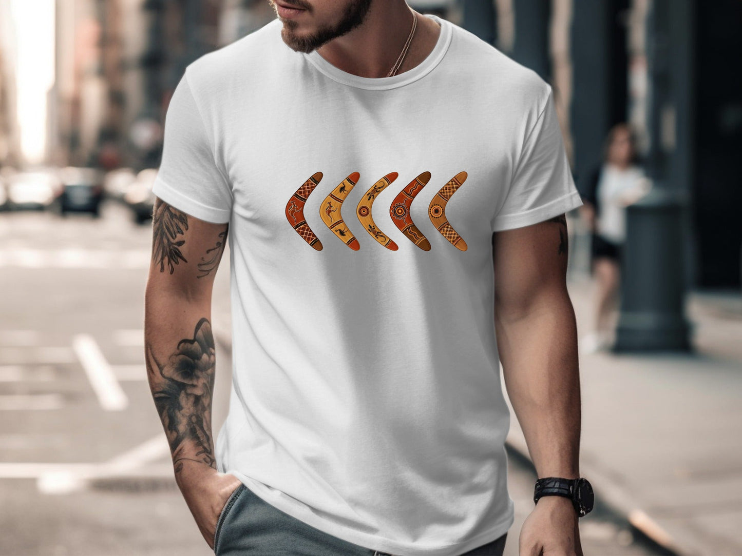 Aboriginal Art Boomerangs T-Shirt