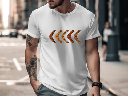 Aboriginal Art Boomerangs T-Shirt