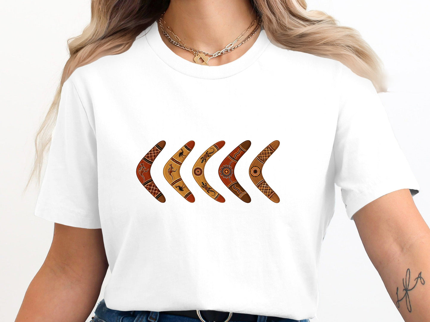 Aboriginal Art Boomerangs T-Shirt