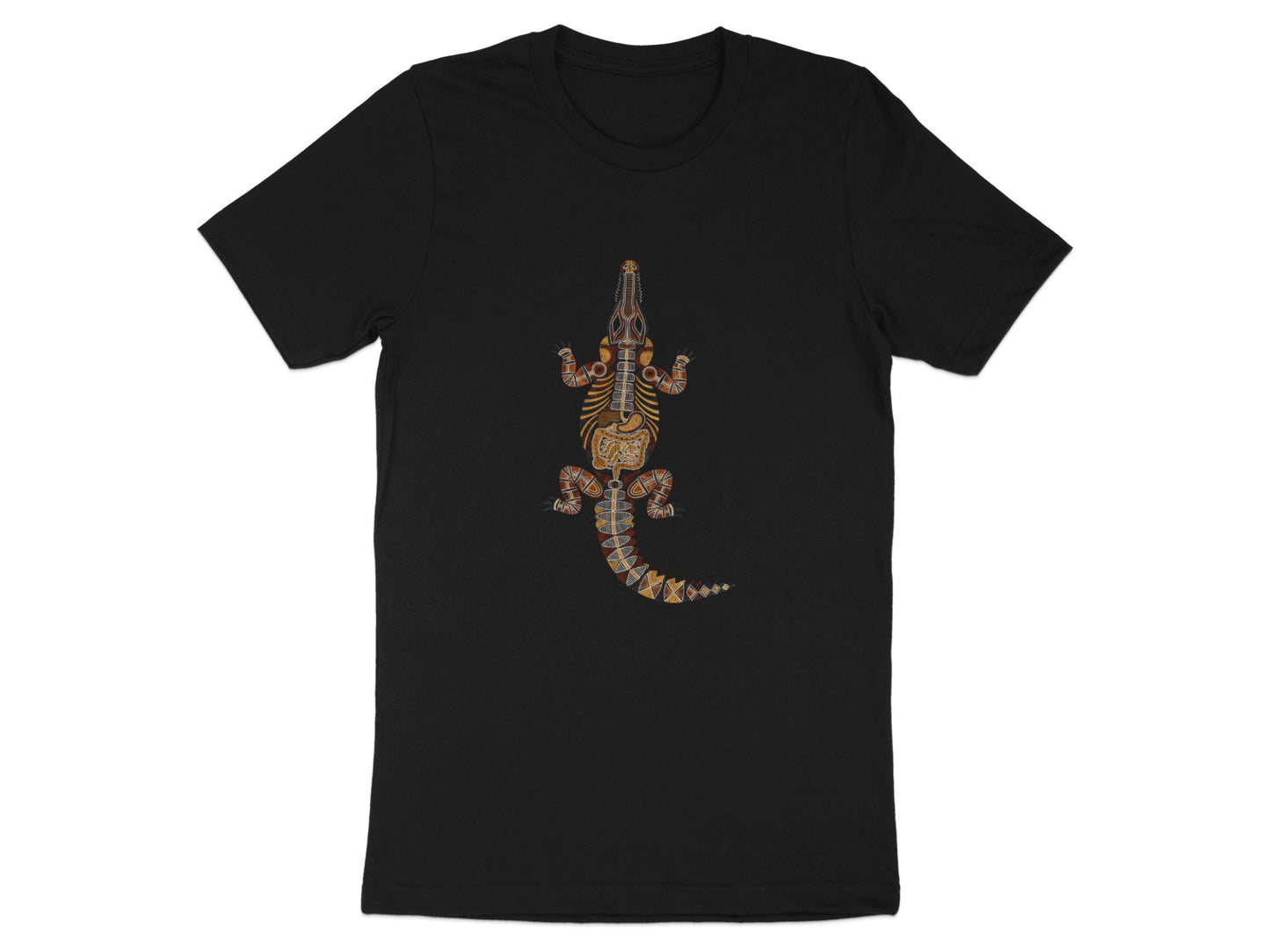 Indigenous Style Crocodile Art T-Shirt - Aboriginal Inspired
