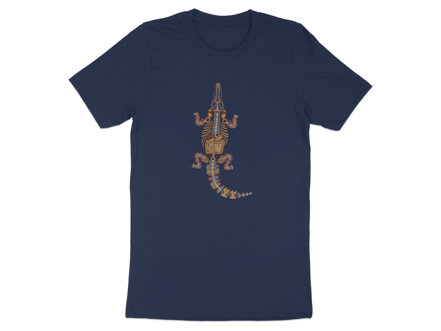 Indigenous Style Crocodile Art T-Shirt - Aboriginal Inspired