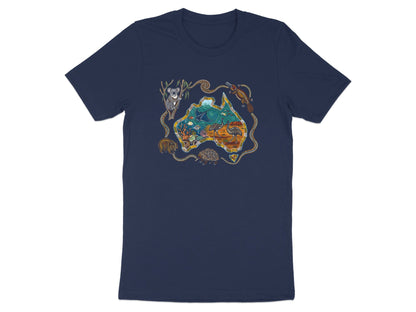 Australian Map Aboriginal Dot Art T-Shirt