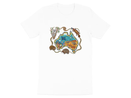 Australian Map Aboriginal Dot Art T-Shirt