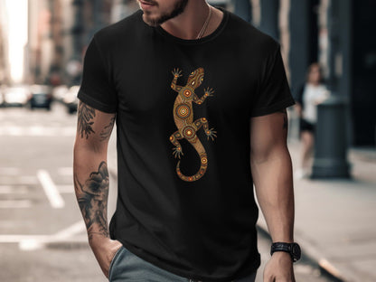 Aboriginal Dot Art Lizard T-Shirt