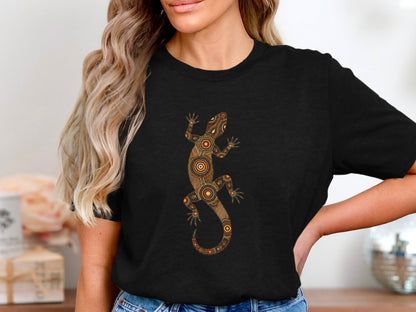 Aboriginal Dot Art Lizard T-Shirt