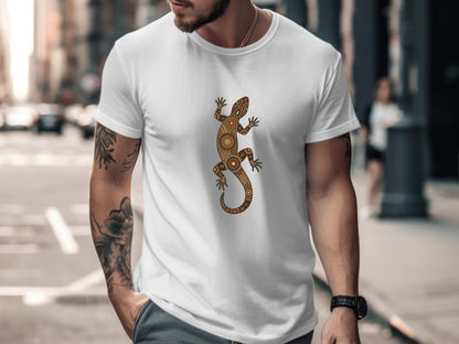 Aboriginal Dot Art Lizard T-Shirt