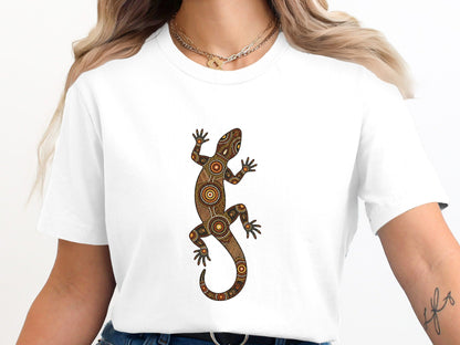 Aboriginal Dot Art Lizard T-Shirt