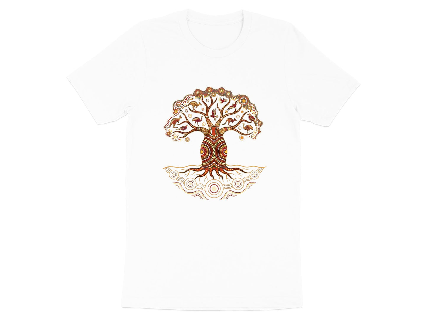 Sacred Tree of Life Aboriginal Dot Art T-Shirt
