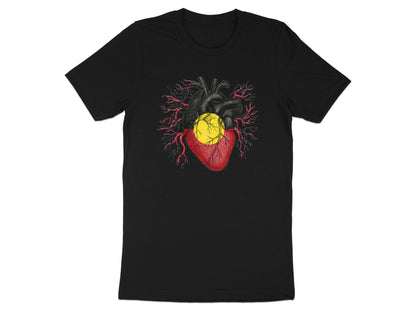 Aboriginal Flag Anatomical Heart T-Shirt