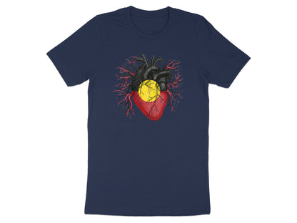 Aboriginal Flag Anatomical Heart T-Shirt