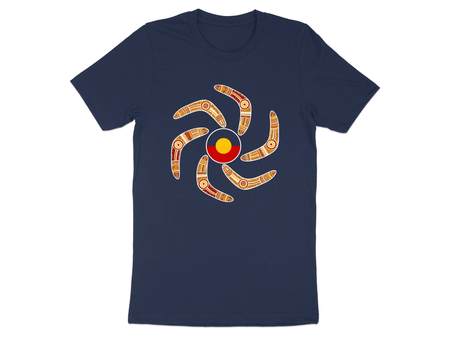 Aboriginal Flag & Boomerang Mandala T-Shirt