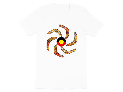 Aboriginal Flag & Boomerang Mandala T-Shirt