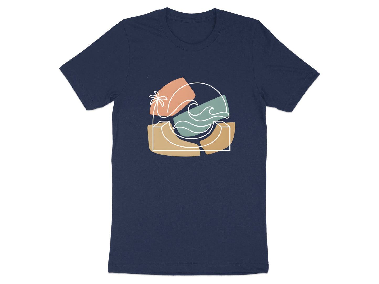Abstract Coastal Sun & Surf T-Shirt
