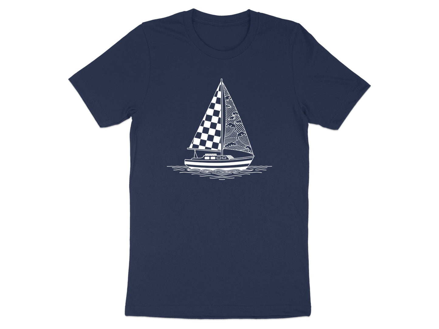 Abstract Nautical Sailing Graphic T-Shirt