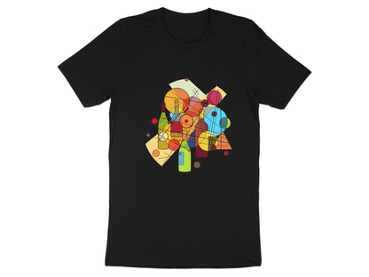 Abstract Geometric Wine & Beer Bottles T-Shirt