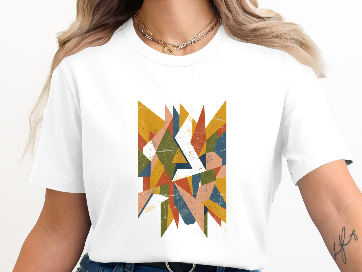Abstract Prism Geometric T-Shirt