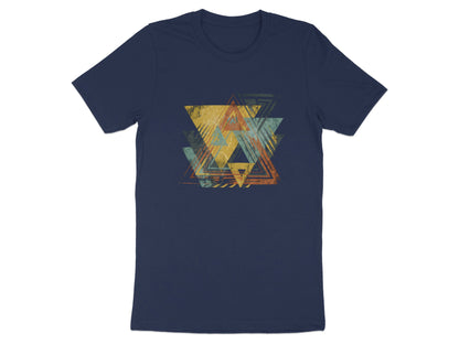 Vintage Distressed Triangle Abstract T-Shirt