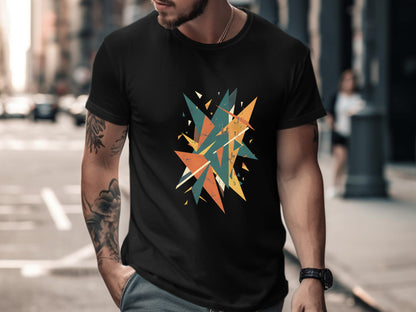 Shattered Geometry Abstract T-Shirt