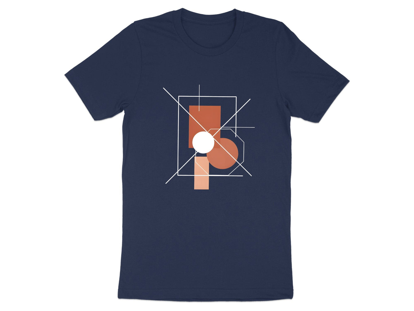 Constructivist Geometric Line Art T-Shirt