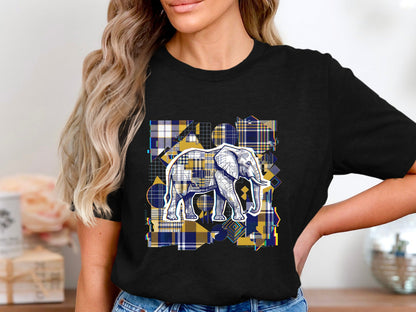 Abstract Geometric Elephant Art Men's Tee
