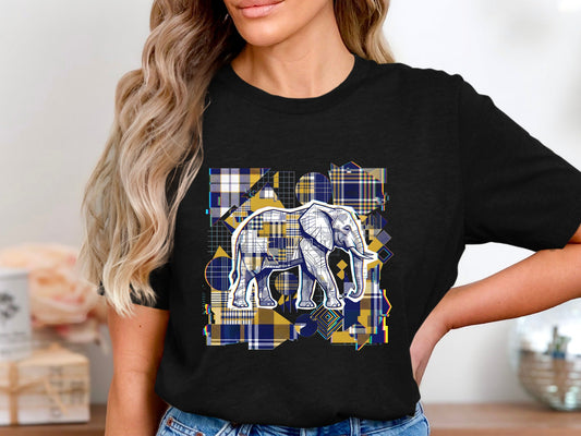 Abstract Geometric Elephant Art Men's Tee