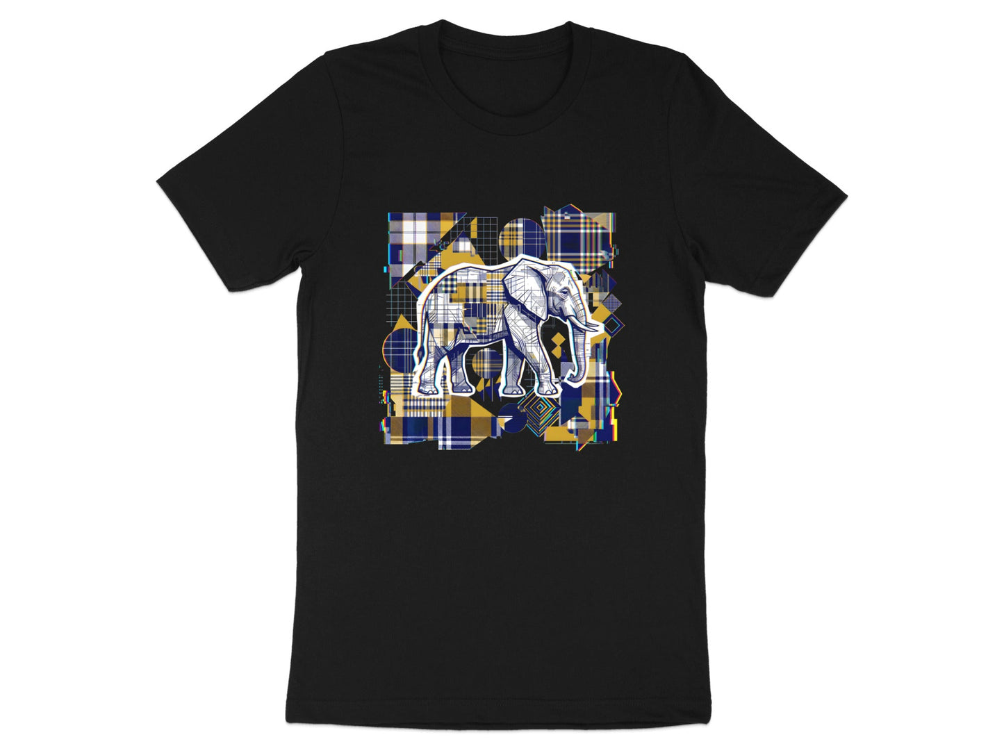 Abstract Geometric Elephant Art Men's Tee
