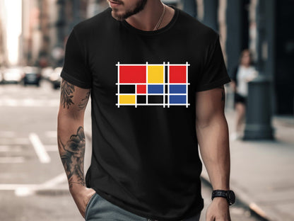 De Stijl Primary Blocks Graphic T-Shirt