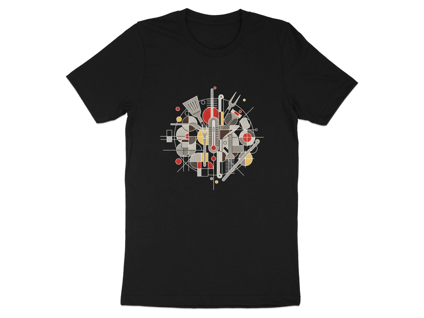 Bauhaus Style Geometric Kitchen Tools T-Shirt