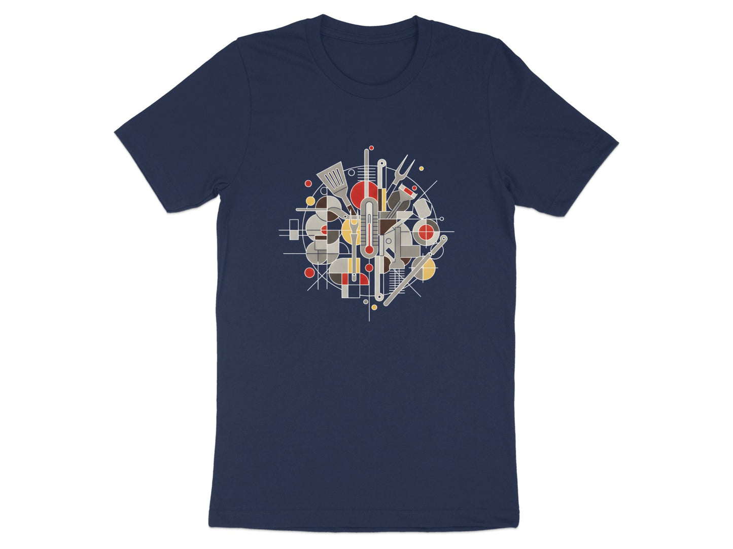 Bauhaus Style Geometric Kitchen Tools T-Shirt