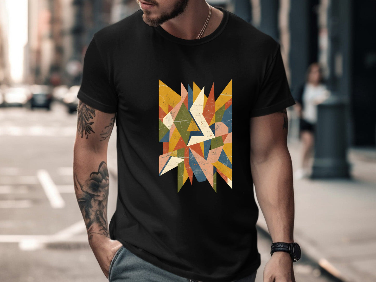 Abstract Prism Geometric T-Shirt