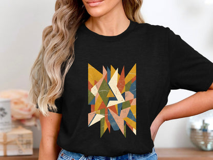 Abstract Prism Geometric T-Shirt
