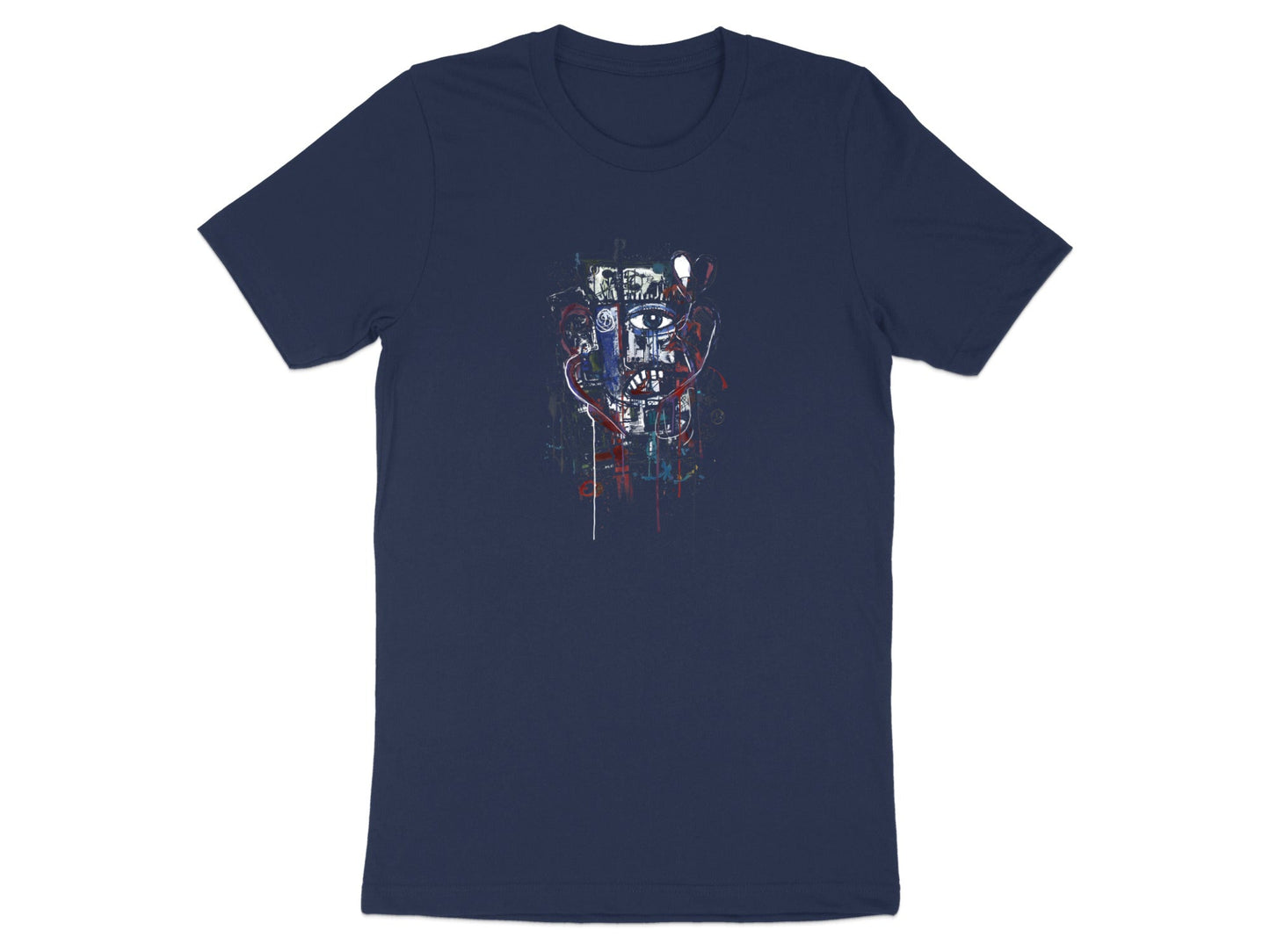 Abstract Graffiti Face Graphic Tee