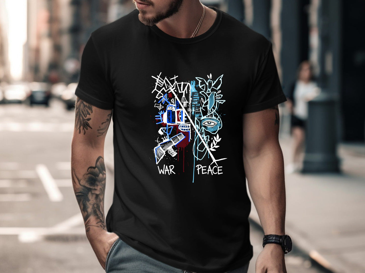 Inner Peace Abstract Duality Graphic Tee