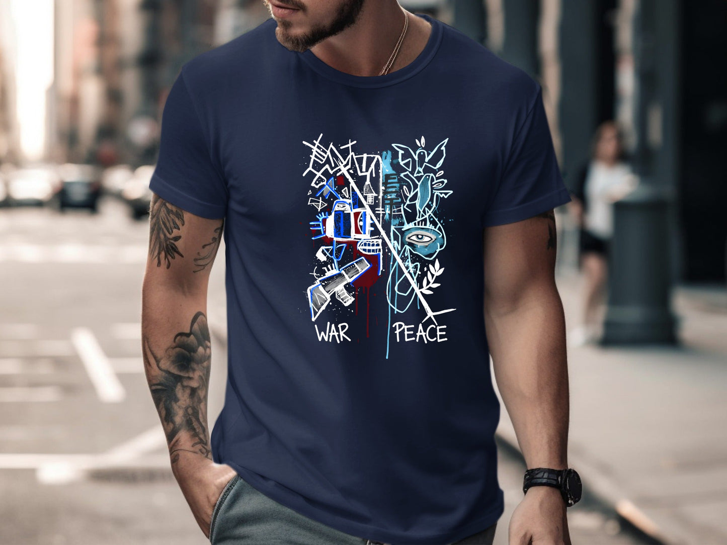 Inner Peace Abstract Duality Graphic Tee