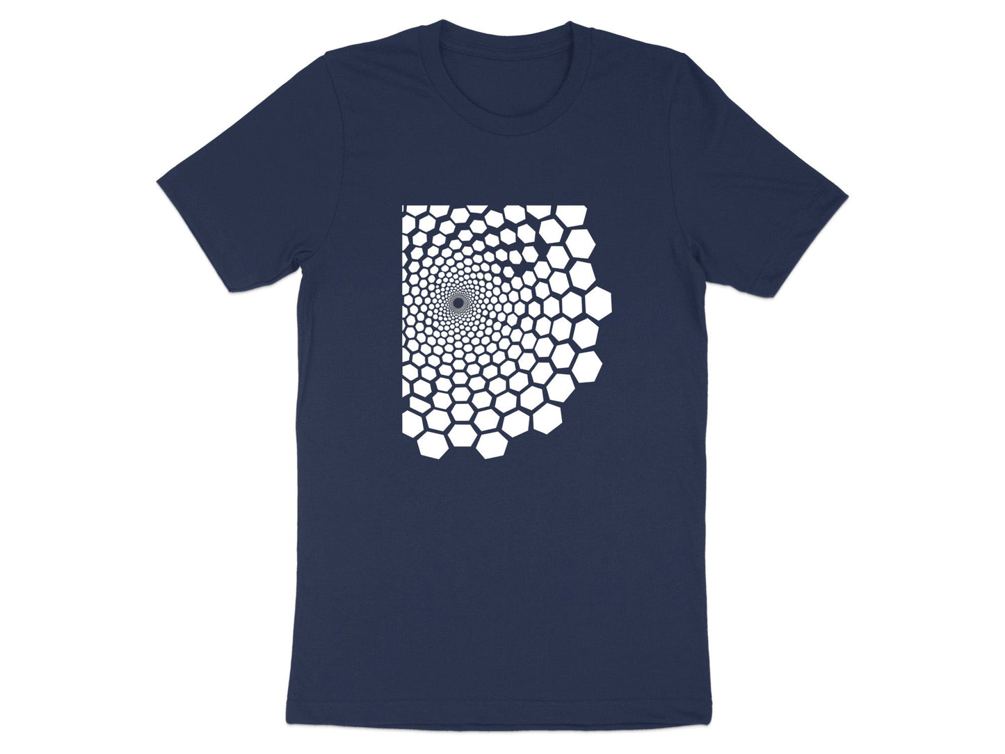 Hexagonal Vortex Optical Illusion T-Shirt