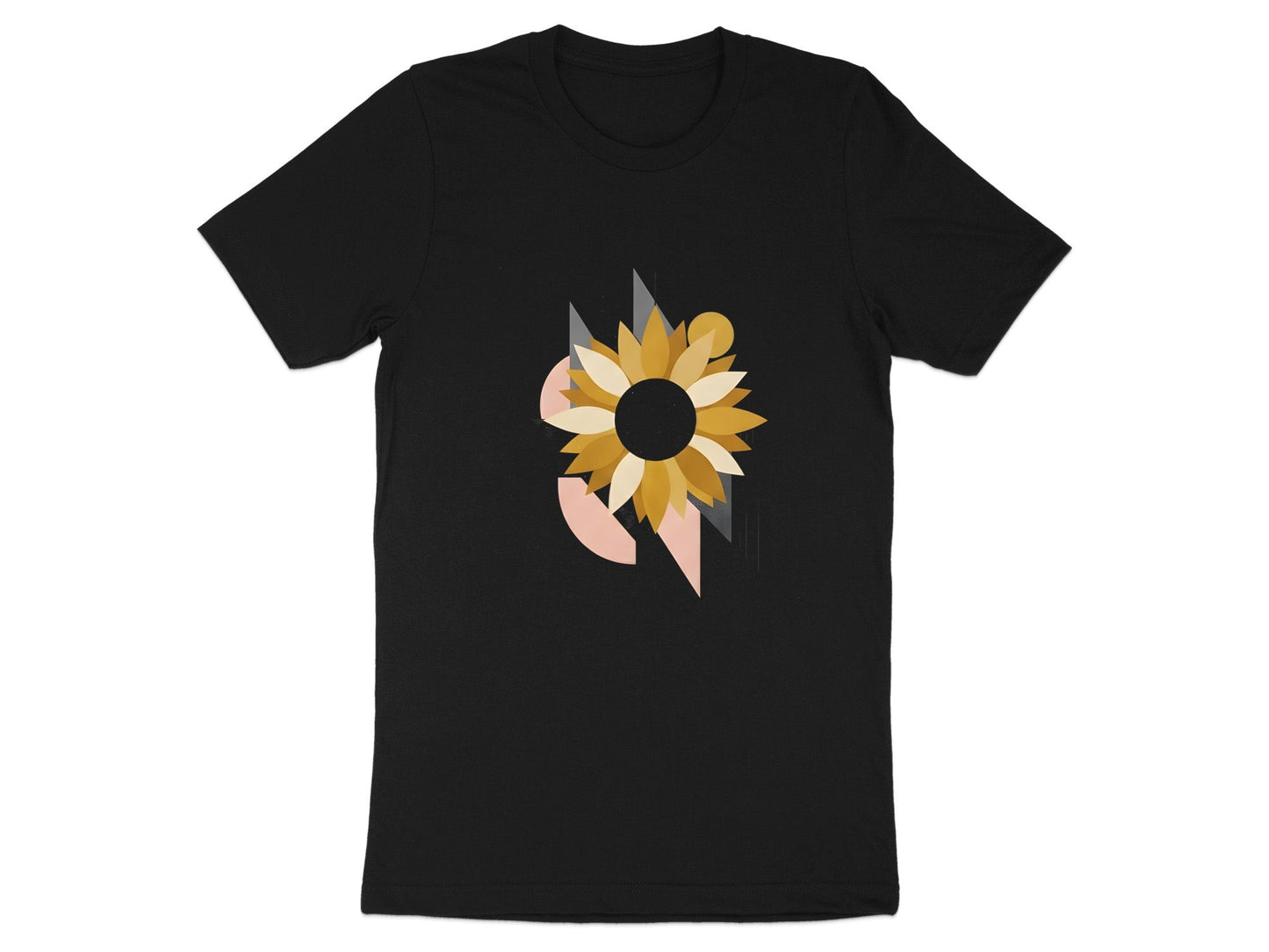 Geometric Sunflower Abstract T-Shirt