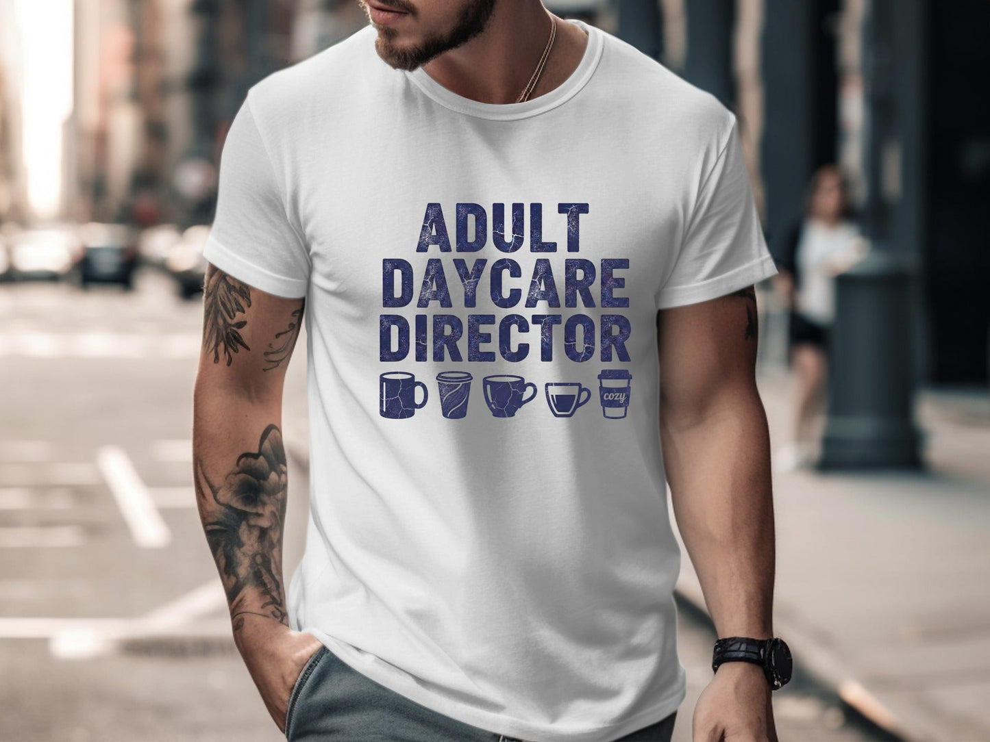 Adult Daycare Director Coffee Lover Graphic T-Shirt