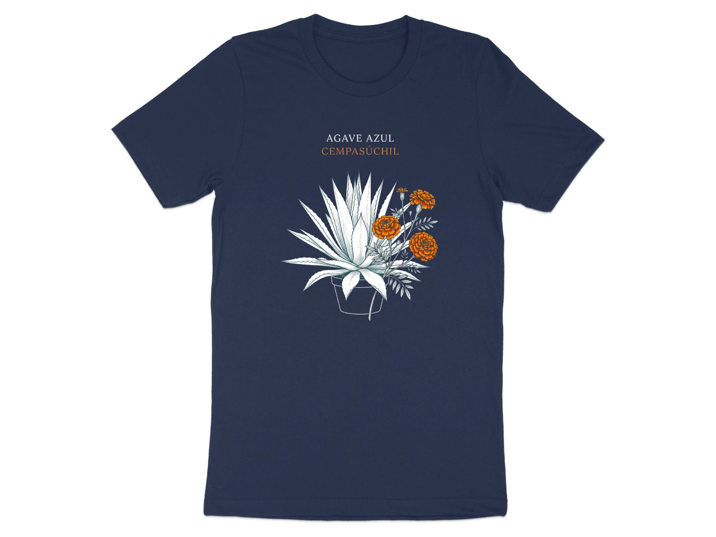 Agave Azul and Cempasúchil Floral Men's Tee