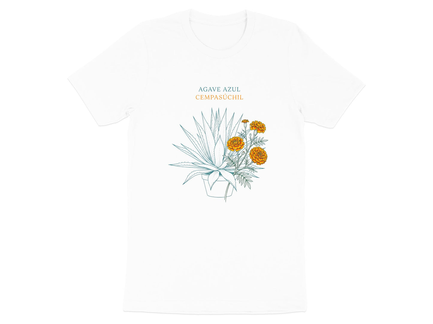Agave Azul and Cempasúchil Floral Men's Tee