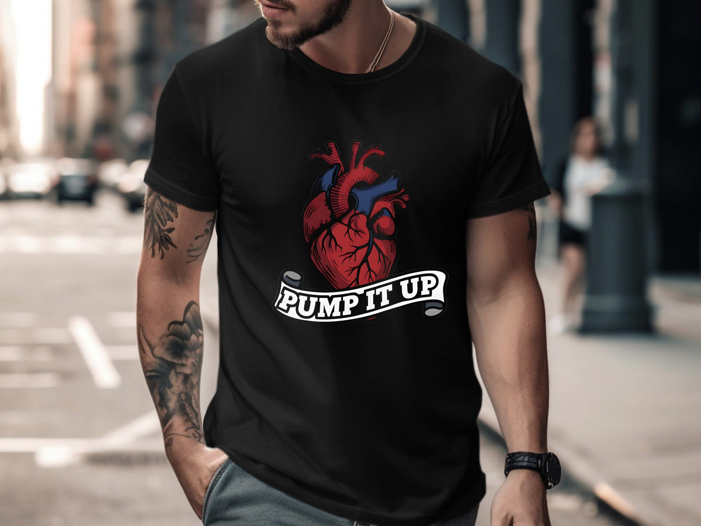 Pump It Up Anatomical Heart T-Shirt - Cardiology Tee