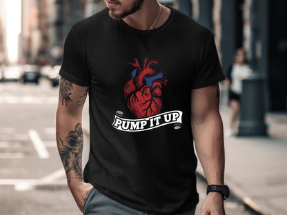 Pump It Up Anatomical Heart T-Shirt - Cardiology Tee