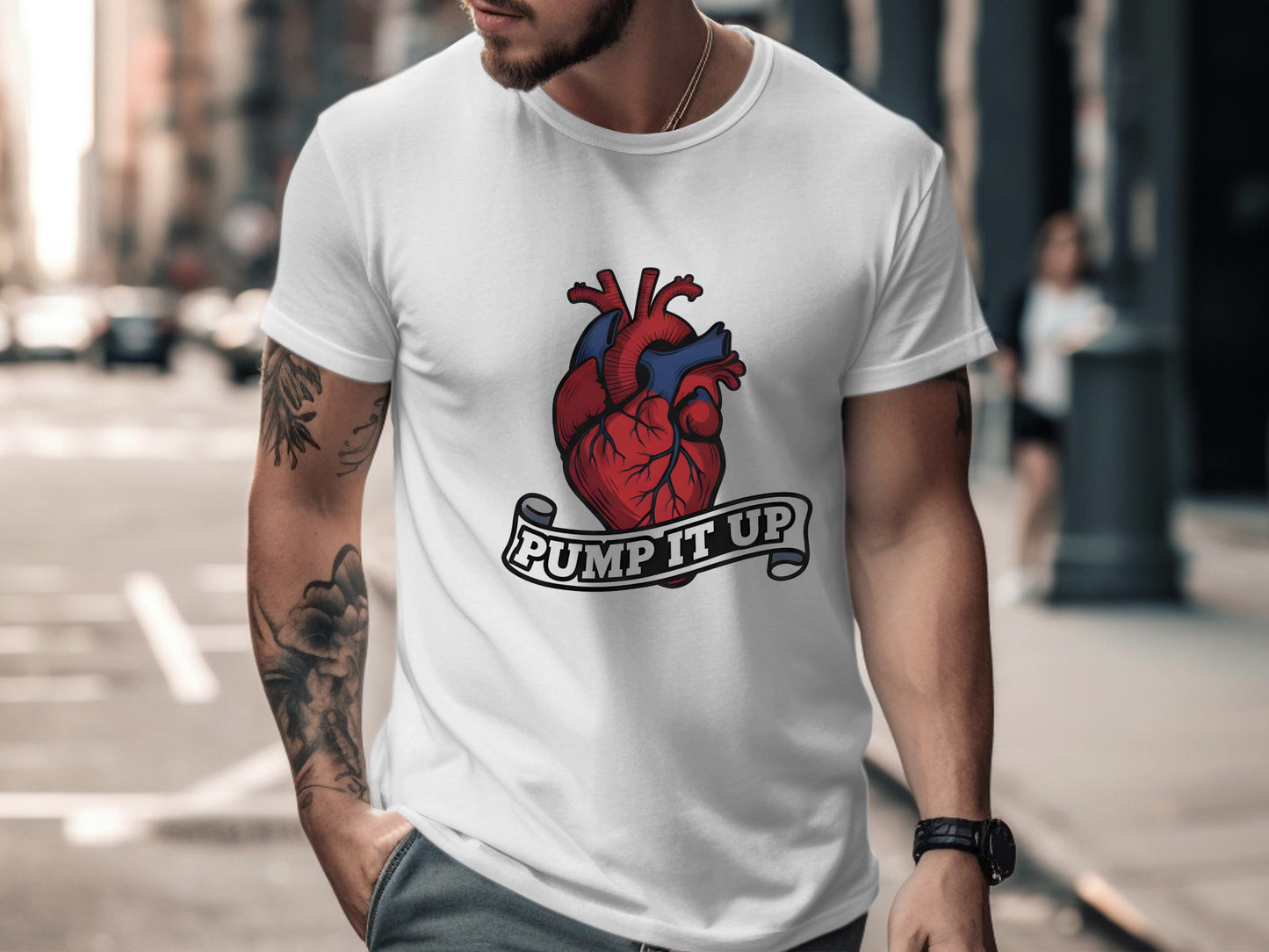 Pump It Up Anatomical Heart T-Shirt - Cardiology Tee