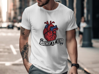Pump It Up Anatomical Heart T-Shirt - Cardiology Tee