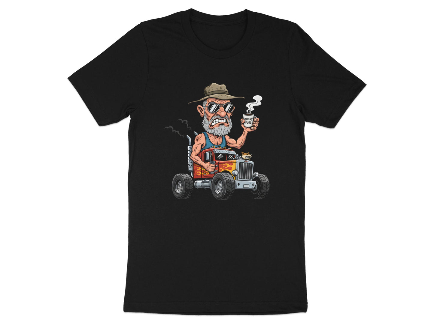 Angry Bearded Trucker 'Dunny Fuel' Graphic T-Shirt