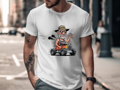 Angry Bearded Trucker 'Dunny Fuel' Graphic T-Shirt
