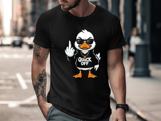 Angry Duck 'Quack Off' Graphic T-Shirt